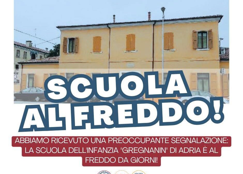 Freddo nella scuola dell’infanzia Gregnanin: la nostra richiesta di azione immediata